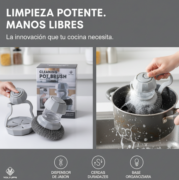 Cepillo dispensador de jabon