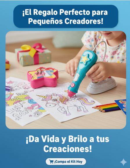 Juego creativo purpurina