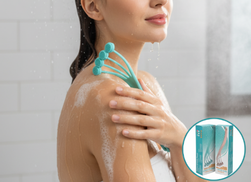 CEPILLO MASAJEADOR - EXFOLIANTE PARA BAÑO.